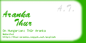 aranka thur business card